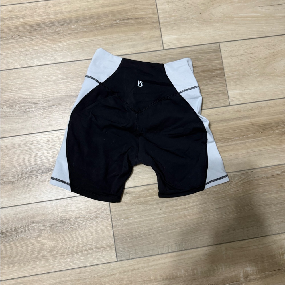 BuffBunny Black and White Athletic Shorts - Picture 2 of 4